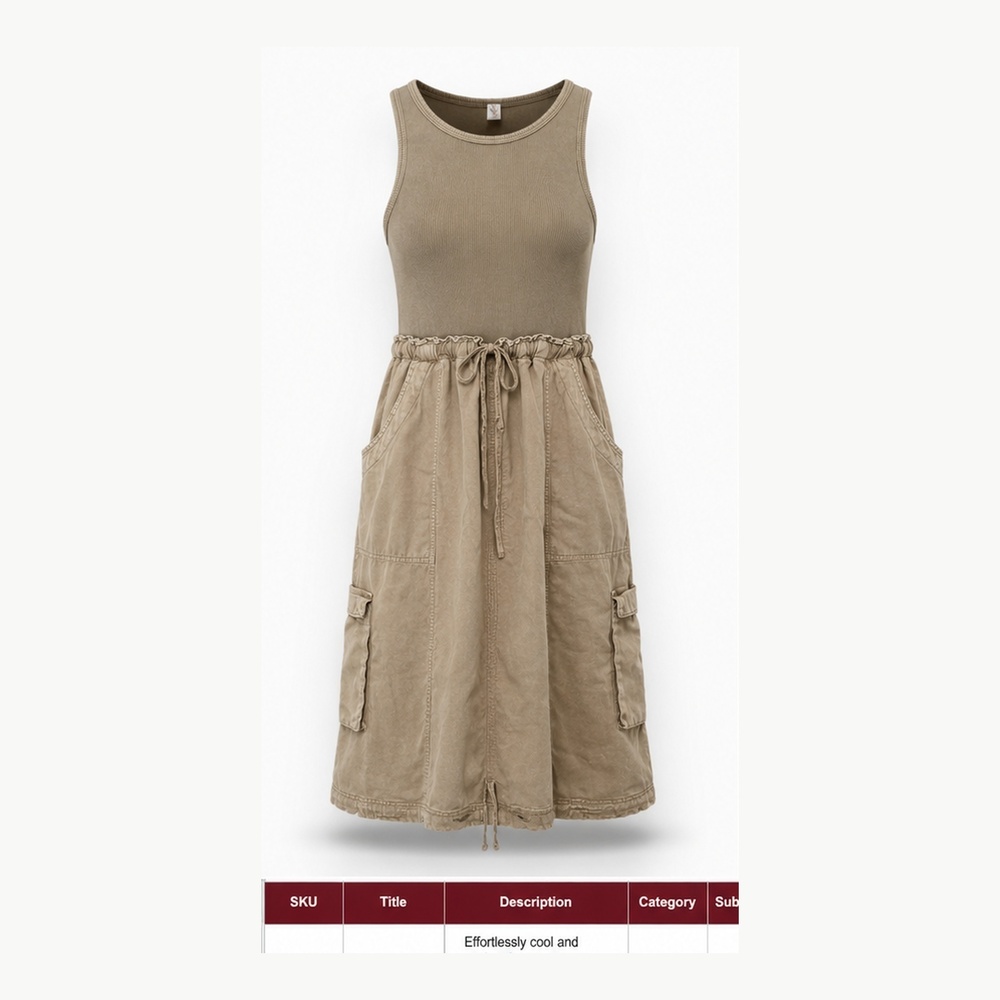 Anthropologie Daily Practice Messa Sleeveless Cargo Jumpsuit XS